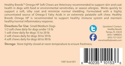 Healthy Breeds Border Collie Omega HP Fatty Acid Skin and Coat Support Soft Chews 60 Count