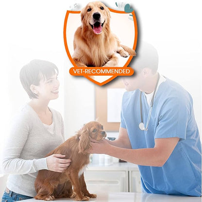 Total Pest Defense: Dog Flea and Tick Prevention Drops, Repels Efficiently, Natural Formula, Comes with Free Flea Collar and Comb, for Dogs 4-44-88 lbs, (6 Month Supply)