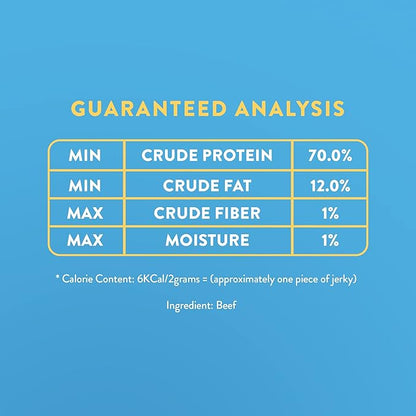 Visionary Pet Foods - Organic Beef Jerky Dog Treats | Grain Free, Healthy and Natural Pet Snacks | Training Treats or Chewable Dental Dog Snack for Small, Medium or Large Breeds 10oz Bag, 248g