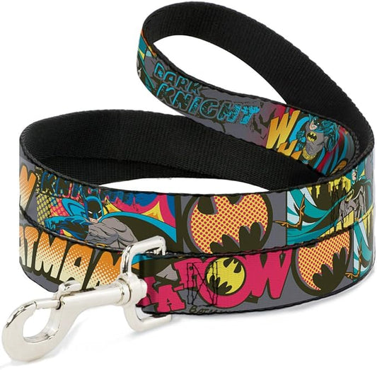 Buckle-Down Pet Leash - Batman Dark Knight - 4 Feet Long - 1.5" Wide