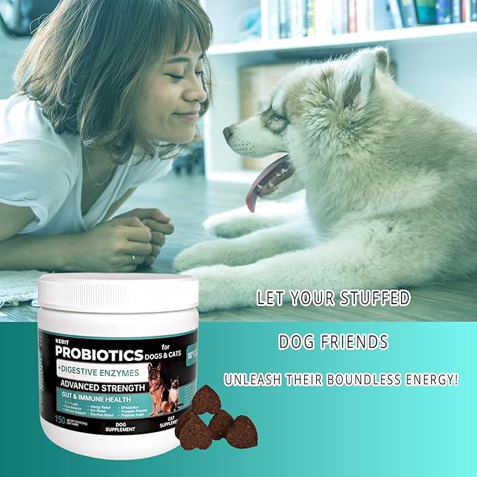 pet probiotic chewable Tablets, Dog and cat probiotics for Diarrhoea Relief, Scratching, Allergies and Gut Health Support, Immune Support Supplements （Chicken Flavour 150pcs）