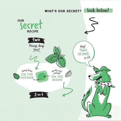 Ultra Chewy Denta-Mint Minis Value Pack Dental Dog Treats. Made in The USA, Healthy Treats, Easy to Digest, Promotes Dental Health - 2 Packs/20 Oz Per Pack
