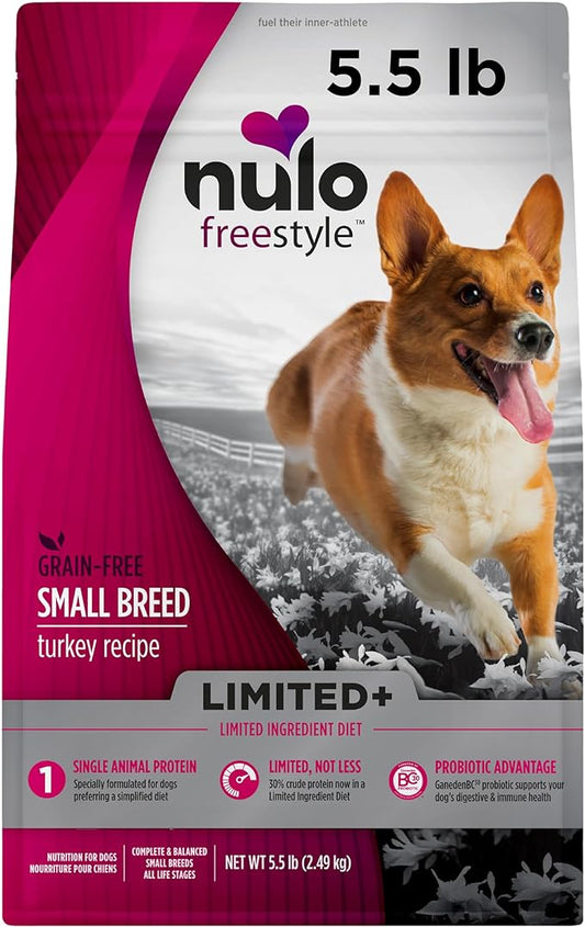 Nulo Freestyle Limited Ingredient Small Breed Dog Food, Premium Allergy Friendly Adult & Puppy Grain-Free Dry Kibble Dog Food, Single Animal Protein with BC30 Probiotic for Healthy Digestive Support