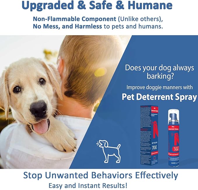Pet Instructor Spray for Dog, 70ml Spray Corrector Dog Trainer, Safe Humane & Effective Stop Barking, Jumping Up, Food Stealing, Dog Fights & Attacks, Help Stop Unnecessary Dog Behaviour (4 Pack)
