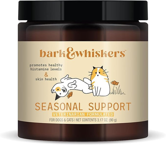 Bark & Whiskers Seasonal Support, 3.17 Oz. (90 g), 90 Scoops, Antioxidant and Immune Support, Veterinarian Formulated, Non-GMO, Dr. Mercola