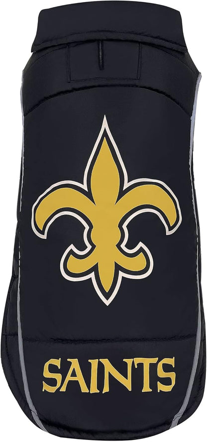 Pets First Pets NFL Licensed Dog & Cat Vest Pet Puffer Down Coat Jacket, Team Color, Small US