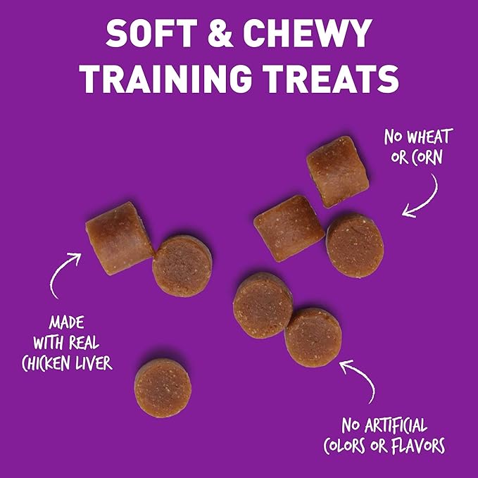 Cloud Star Tricky Trainers Chewy & Grain Free, Low Calorie Dog Training Treats, Baked in the USA, Liver 5 oz.