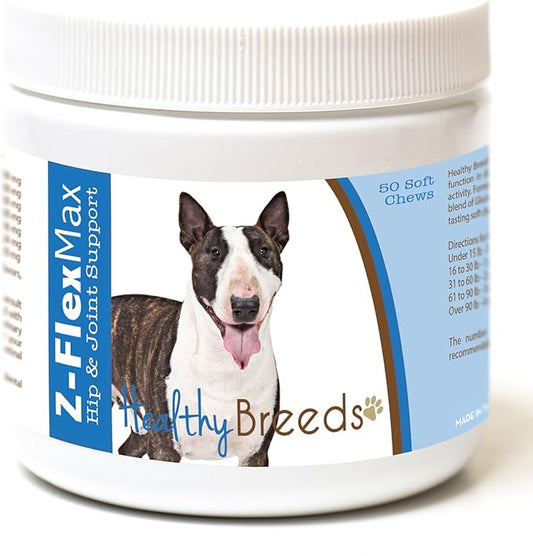 Healthy Breeds Miniature Bull Terrier Z-Flex Max Hip and Joint Soft Chews 50 Count