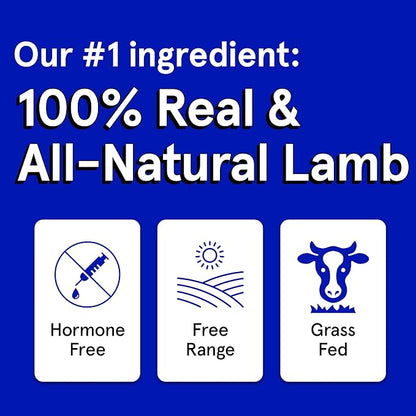 Real Meat Dog Treats - Two 12oz Bag of Bite-Sized Air-Dried Lamb Jerky for Dogs - Grain-Free Jerky Dog Treat Made up of 95% Human-Grade, Free-Range, Grass Fed Lamb - All-Natural High Protein Dog Treat