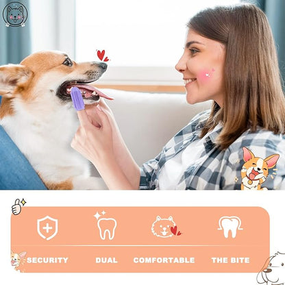 Dog Toothbrush Finger Toothbrush Cat Toothbrush 6Pack Dog Tooth Brushing Kit Dog Finger Toothbrush for Dog Teeth Cleaning&Dog Dental Care Dog Tooth Brush Puppy Tooth Brushing Kit