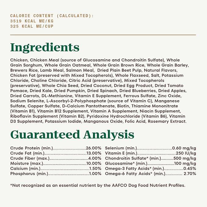 Nutro Ultra Senior Dry Dog Food with a Trio of Proteins from Chicken, Lamb and Salmon, 24 lb. Bag