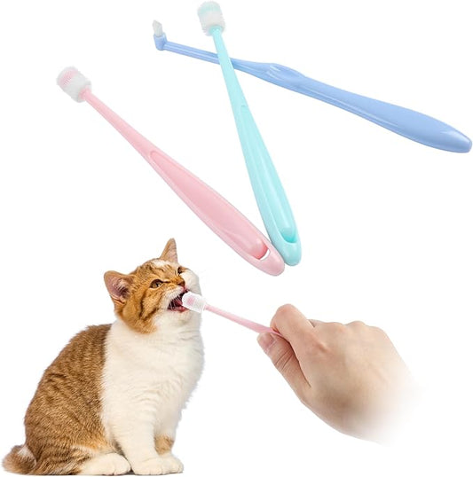 Pet Dental Care Set - Cat Toothbrush & Dog Toothbrush - Tooth Brush for Dogs Small Breed - Kitten Tooth Brushing Kit - Ideal for Maintaining Oral Health and Fresh Breath