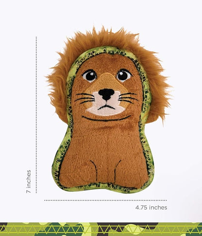 Outward Hound Xtreme Seamz Lion Squeaky Dog Toy - Reinforced Dense Stuffing Plush Toy