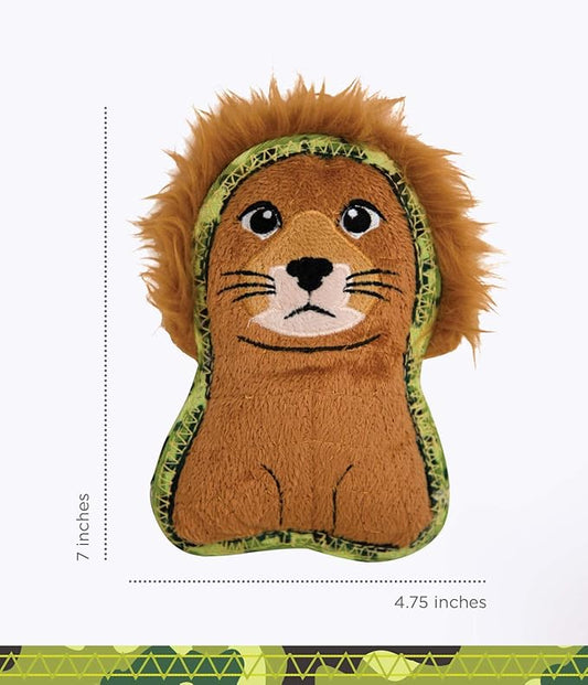 Outward Hound Xtreme Seamz Lion Squeaky Dog Toy - Reinforced Dense Stuffing Plush Toy