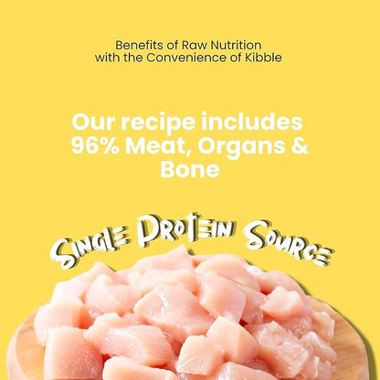 Freeze Dried Dog Food for Small & Large Breeds Dogs, 16 Oz Chicken Dog Food Toppers for Picky Eatres, Made in USA - Grain Free & All Natural Freeze Dried Dog Treats Made with 96% Meat Organs