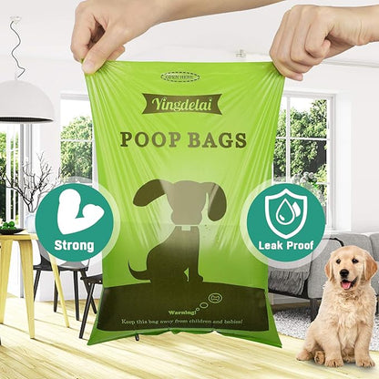 Dog Poop Bags, 350 Poop Bags on a Large Single Roll, Grab & Go, Guaranteed Leak-Proof Biodegradable Poop Bags for Dogs (Scented)
