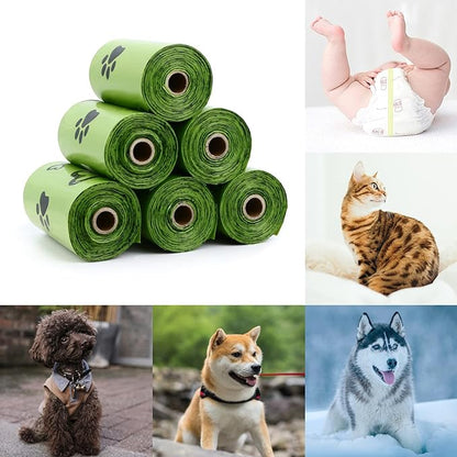 Biodegradable Dog Poop Bags: 720 Bags Extra Thick Strong Leak Proof Dog Waste Bags for Dogs with 1 Dispenser (4 Mixed Colors Green Blue Yellow Pink) -Scented