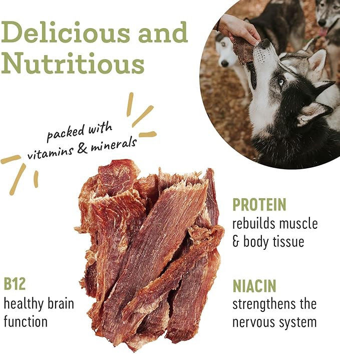 Farm Hounds Premium Pork Jerky for Dogs, 100% Made from Humanely-Raised Pork, Dog Jerky Treats, Healthy Delicious Dog Trainer Dehydrated Pork Jerky Tenders, Made in USA