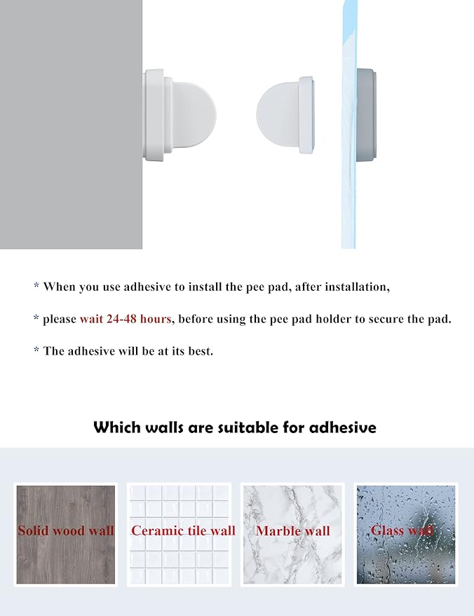Pee Pad Holder for Dogs Potty Training Pad Magnetic Wall Holder for Leg-Lifting Dogs & Marking in The House Compatible with Any Size of Puppy Pee Pads (White)