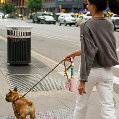 A&H ZIER Poop Bags Holder with Portable Colorful Lanyard, Soft-touch Dog Poop Bags Dispenser Dog Waste Bags, Compatible with any Dog Walking Accessories