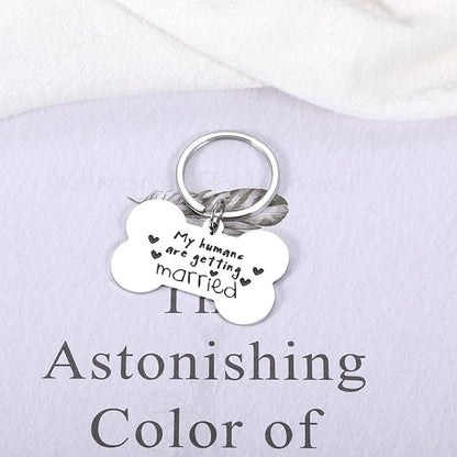 Funny Gifts for Her Bride to Be Bridal Shower Wedding Gifts for Couple Dog Mom Gift for Women Getting Married Engagement Valentine Gifts Dog Tags Pet Accessories for Pets Dog Lovers Owner Bride to be