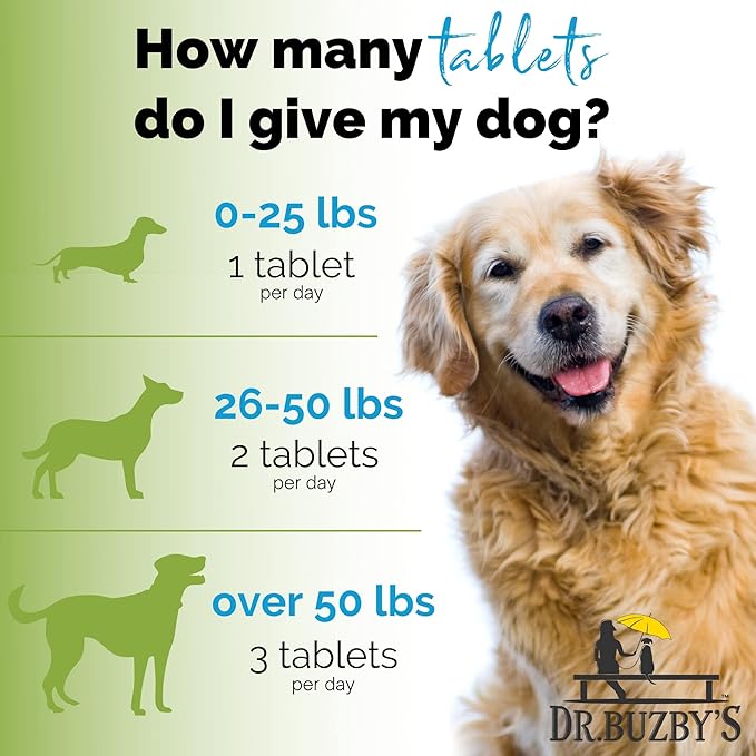 Dr. Buzby’s Encore Mobility Hip & Joint Supplement for Senior Dogs, 90 Chewable Tablets, Natural New Zealand Deer Velvet and Green Lipped Mussel, Pet Pain Relief