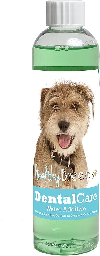 Healthy Breeds Dog Dental Care Water Additive for Mutt - Helps Freshen Breath, Reduce Plaque & Control Tartar - Mint Flavor - 8 oz