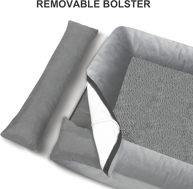 Medium Dog Bed, Orthopedic Gel Memory Foam Dog Bed, Washable Dog Bed with Removable Cover, Waterproof Non-Slip Bottom Big Dog Couch Bed