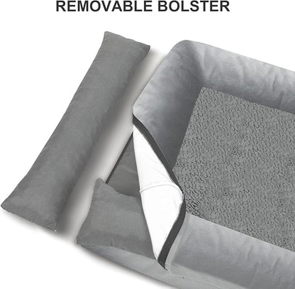 Medium Dog Bed, Orthopedic Gel Memory Foam Dog Bed, Washable Dog Bed with Removable Cover, Waterproof Non-Slip Bottom Big Dog Couch Bed