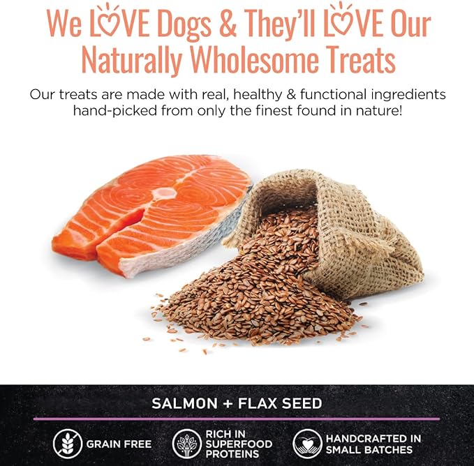Salmon Jerky Dog Treats - DHA, Omega Strips for Dogs & Puppies with Allergies, Sensitive Stomachs with Wild Caught Alaskan Salmon- Dehydrated, Grain Free, Made in USA - 3oz Bag, Pack of 3