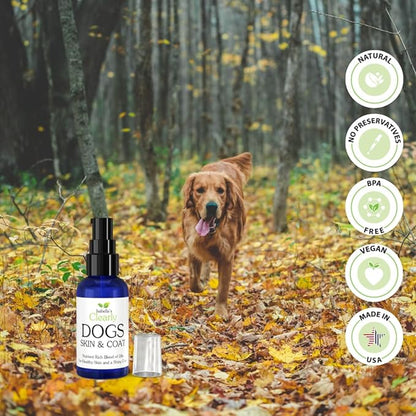 Natural SKIN & COAT Oil for Dogs | Skin Soother with Coconut, Almond and Olive Oils | Soothe Dry Skin, Allergies and Skin Irritation | Add Softness and Shine to a Dull Coat | Made in The USA