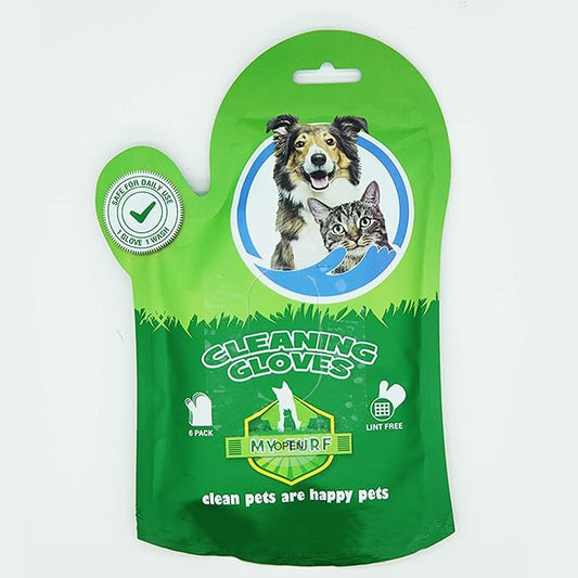 Dog Washing Gloves for Bathing – 6 pcs Dog Bathing Gloves – Cat & Dog Wipes Cleaning – Pet Washing Gloves for Dogs - Dry Cleaning Dog Shampoo Gloves - 10x9 Inch