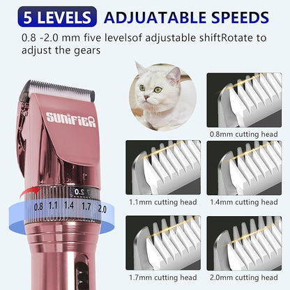 Professional Dog Grooming Clippers for Thick Coat - Sheep Shears for Dogs with Thick Hair – Pet Grooming Clippers for Cats, Sheeps, Horse (Rose Gold)