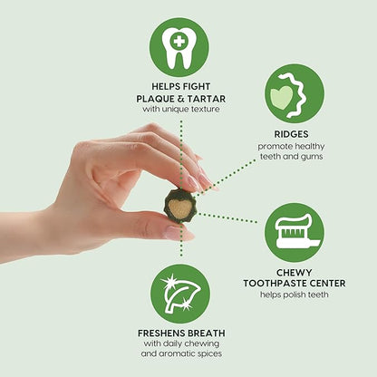 Ark Naturals Soft Brushless Toothpaste, Dog Dental Chews for Small Breeds, Freshens Breath, Unique Texture Helps Reduce Plaque & Tartar, 12oz, 1 Pack