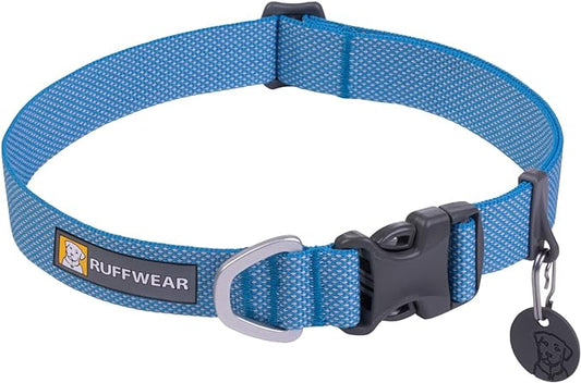 Ruffwear, Hi & Light Dog Collar, Minimal and Ultralight Collar for Everyday Walks and Runs, Blue Dusk, 14"-20"