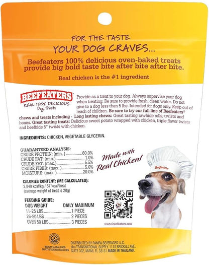 Beefeaters Dog Treats - Chicken Jerky Strips 38oz | Dog Food 100% Real Chicken Breast | Grain-Free, No Additives | Dog Trainig Treats & Healthy Growth | Allergy-Friendly