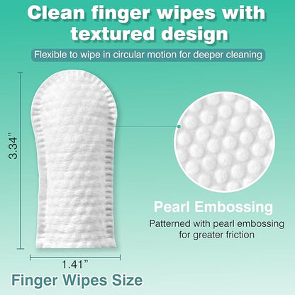Dog Teeth Cleaning Wipes, Pre-Soaked Pet Tooth Finger Wipes 60pcs, Soothing Cleaning Pet Teeth, Reducing Tartar and Plaque, Freshening Breath, Maintaining Your Dog's Oral Health