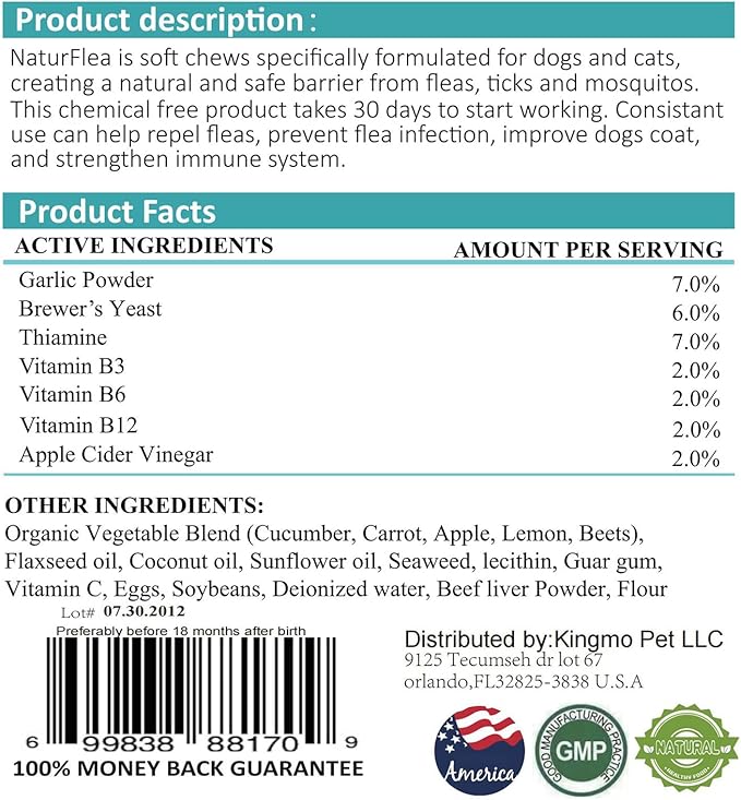 Advanllent Flea & Tick Prevention Supplement - Natural & Functional Flea Treatment for Dogs Soft Chew - Help with Dog Flea and Tick Treatment, Coat Smooth, Immune Health - 90 Count Flea Chewables