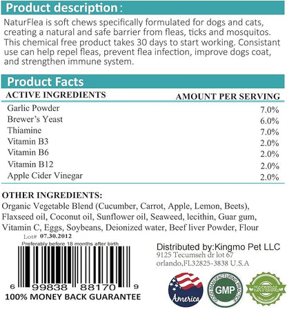 Advanllent Flea & Tick Prevention Supplement - Natural & Functional Flea Treatment for Dogs Soft Chew - Help with Dog Flea and Tick Treatment, Coat Smooth, Immune Health - 90 Count Flea Chewables