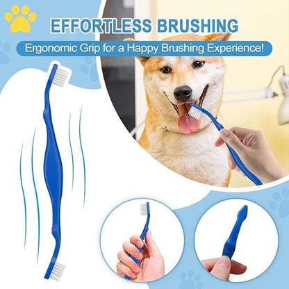 Comfort Grip Canine Toothbrush for Medium Dogs - Ergonomically designed for easy dental care for medium-sized dogs Dog teeth cleaning - M