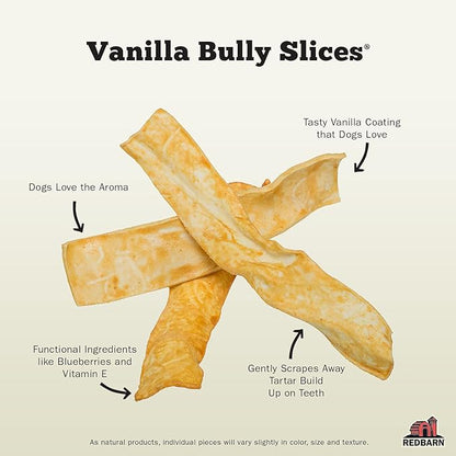Redbarn Bully Slices for Dogs (Vanilla) Natural Dental Treats (12 Bags)