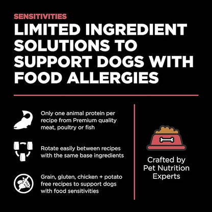 GO! SOLUTIONS Sensitivities – Salmon Recipe – Limited Ingredient Dog Food, 3.5 lb – Grain Free Dog Food for All Life Stages – Dog Food to Support Sensitive Stomachs
