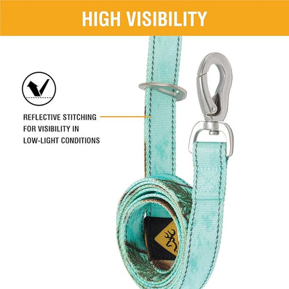 Browning Classic Camo Dog Leash, Realtree Xtra Seaglass, 6ft X 1in, Teal