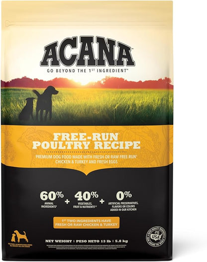 ACANA Grain Free Dry Dog Food, Free-Run Poultry Dog Food Recipe, 13lb