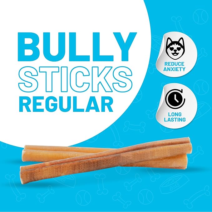 Sitka Farms Bully Sticks for Dogs 6 inch 40 Count - Bully Sticks Long Lasting Natural Chew Treats for Dogs - Fully Digestible Treats to Keep Your Puppies, Small and Medium Dogs Busy