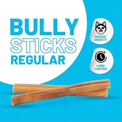 Sitka Farms Bully Sticks for Dogs 6 inch 40 Count - Bully Sticks Long Lasting Natural Chew Treats for Dogs - Fully Digestible Treats to Keep Your Puppies, Small and Medium Dogs Busy