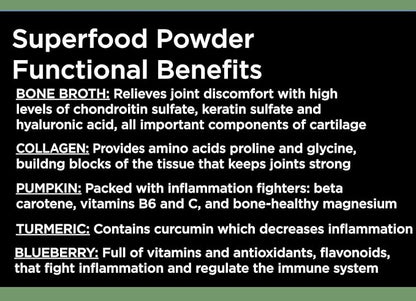 Nature's Diet Pet Original Bone Broth Protein Powder with Functional Benefits for Hip and Joint, Digestion, Skin and Coat (Hip & Joint, 6 oz = 60 servings)