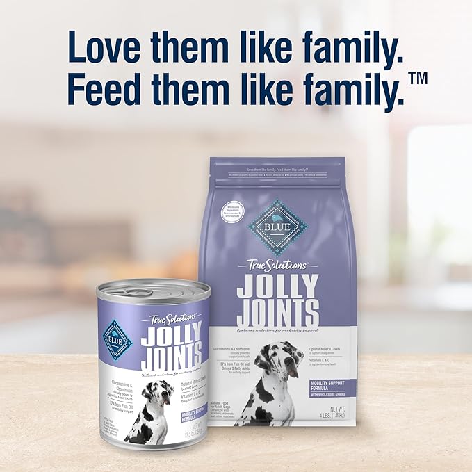 Blue Buffalo True Solutions Jolly Joints Natural Mobility Support Adult Wet Dog Food, Chicken 12.5-oz cans (Pack of 12)