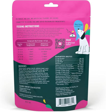 Skin & Coat Supplements for Dogs | Probiotic & Prebiotic Benefits with Wild Salmon Omega 3s to Help Your Dog Shine from The Inside Out | All Breeds, Ages and Sizes | 60 Count
