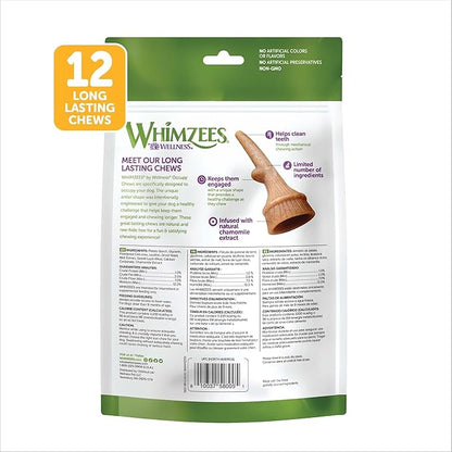 WHIMZEES by Wellness Occupy Antler Natural Dental Chews for Dogs, Long Lasting Treats, Grain-Free, Freshens Breath, Medium Breed, 12 count